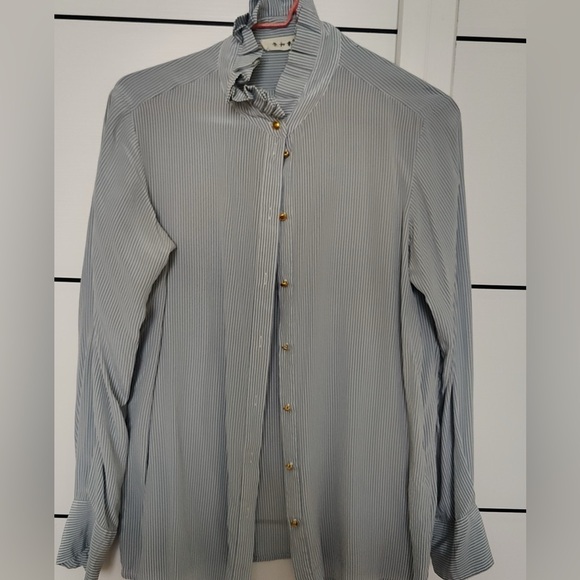 Men's Striped Gray Shirt - Picture 1 of 3